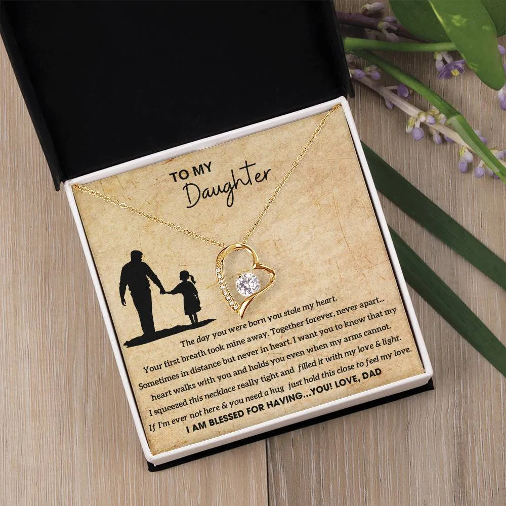 [Almost Sold Out]  To My Daughter - Hold this necklace close to feel my love
