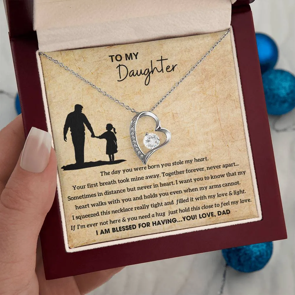 [Almost Sold Out]  To My Daughter - Hold this necklace close to feel my love