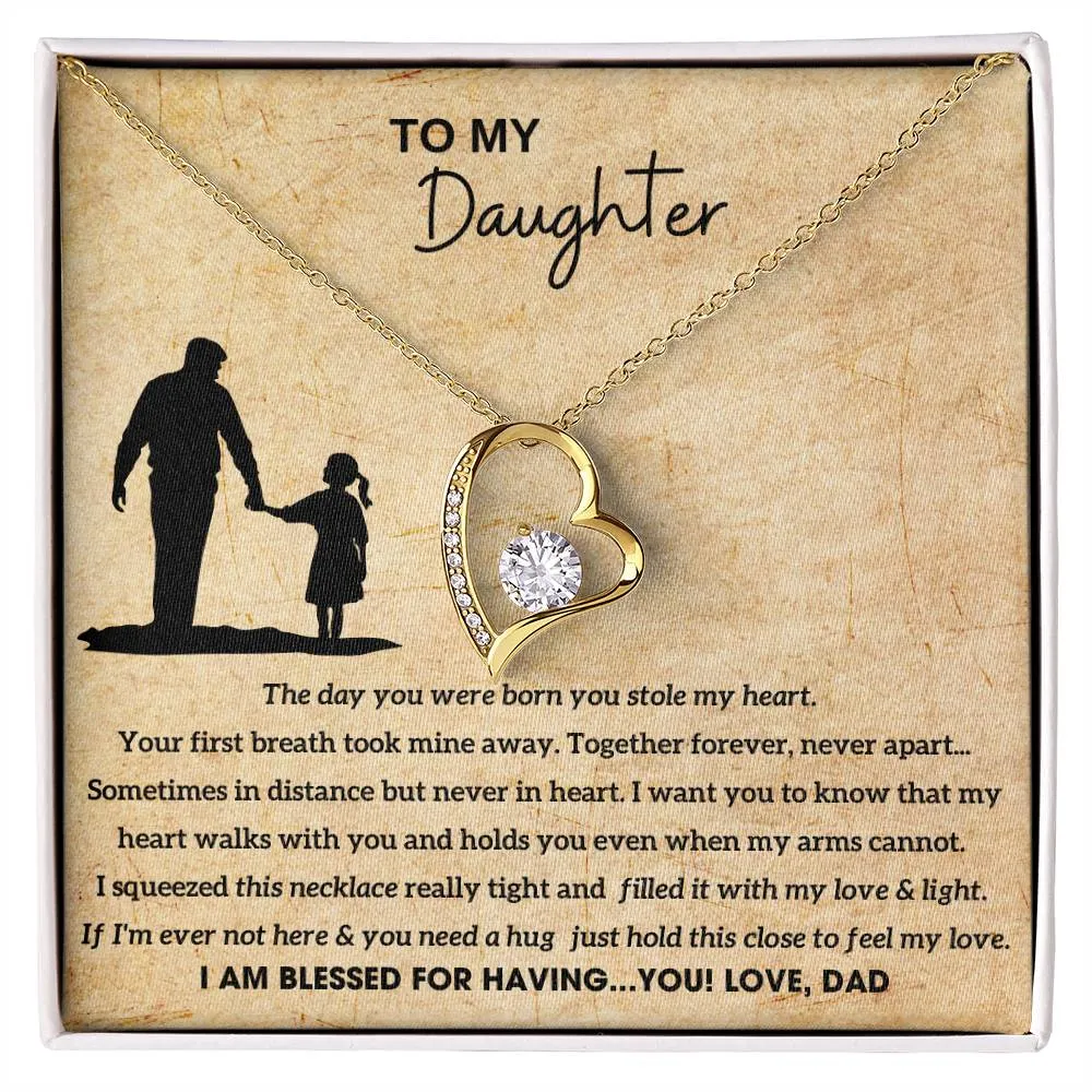 [Almost Sold Out]  To My Daughter - Hold this necklace close to feel my love