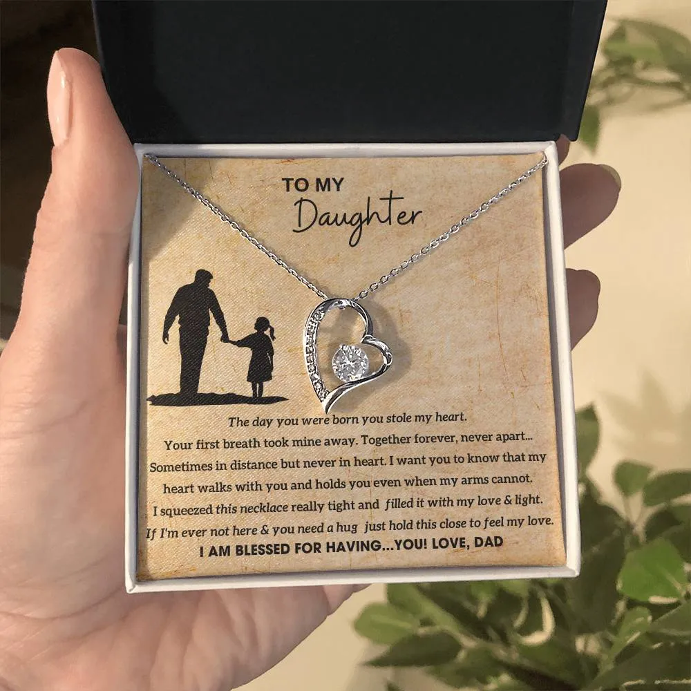 [Almost Sold Out]  To My Daughter - Hold this necklace close to feel my love