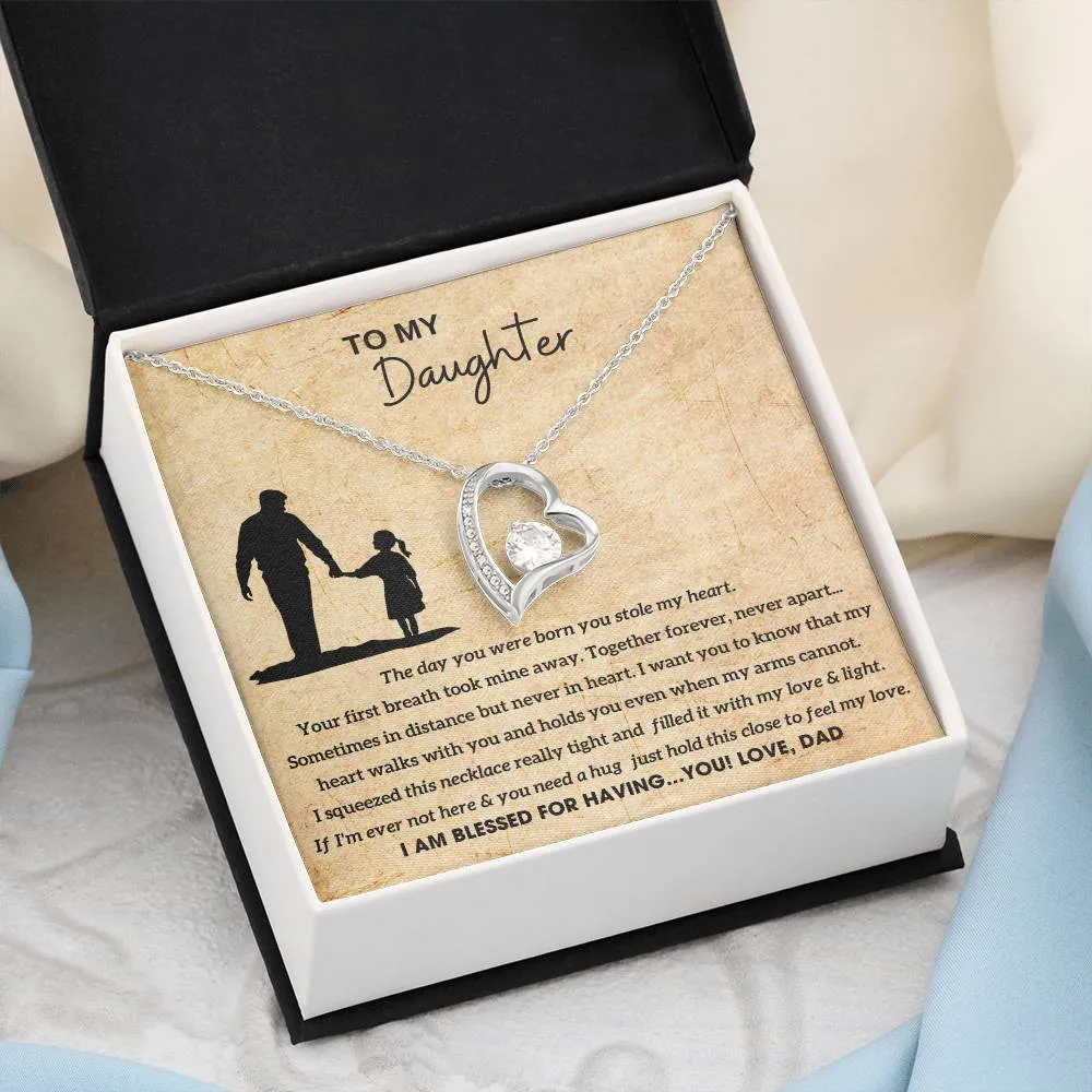 [Almost Sold Out]  To My Daughter - Hold this necklace close to feel my love