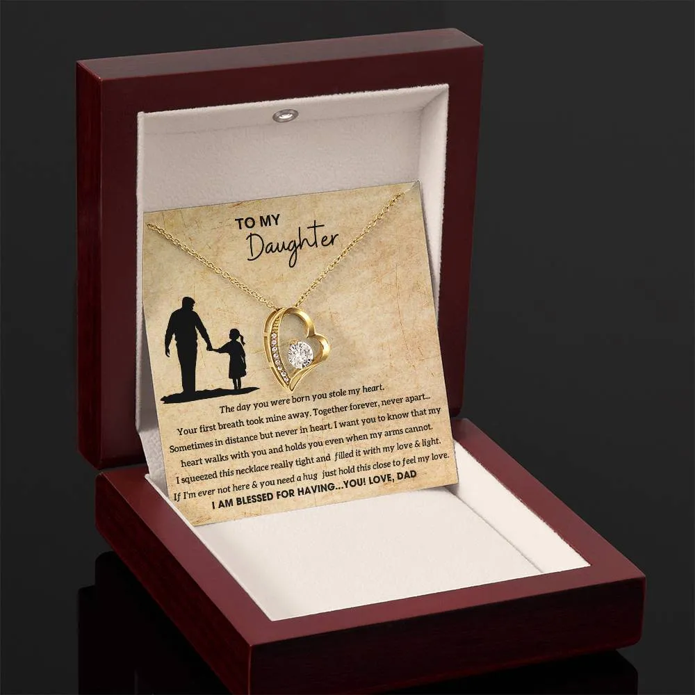 [Almost Sold Out]  To My Daughter - Hold this necklace close to feel my love
