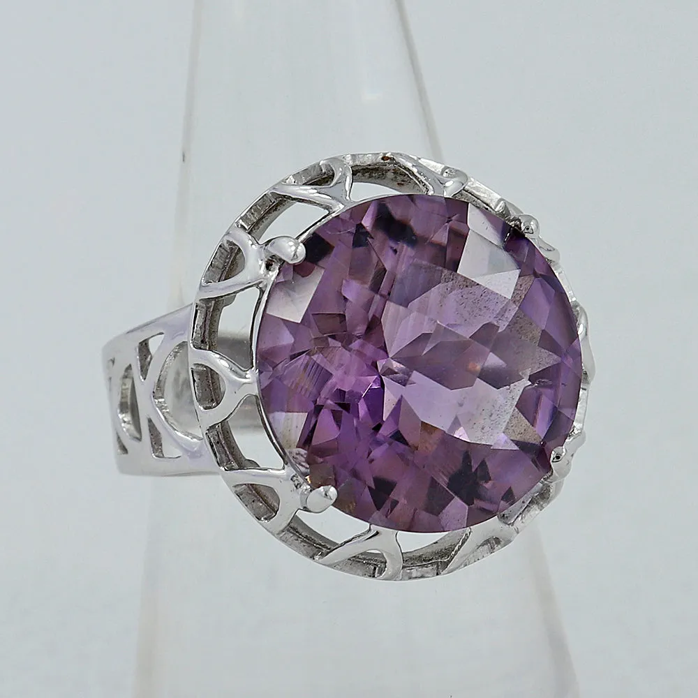 Amethyst Designer Silver Ring