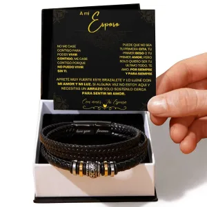 Amor Infinito: Pulsera Grabada 'Te Amo Siempre' - El Regalo Perfecto de una Esposa a su Esposo