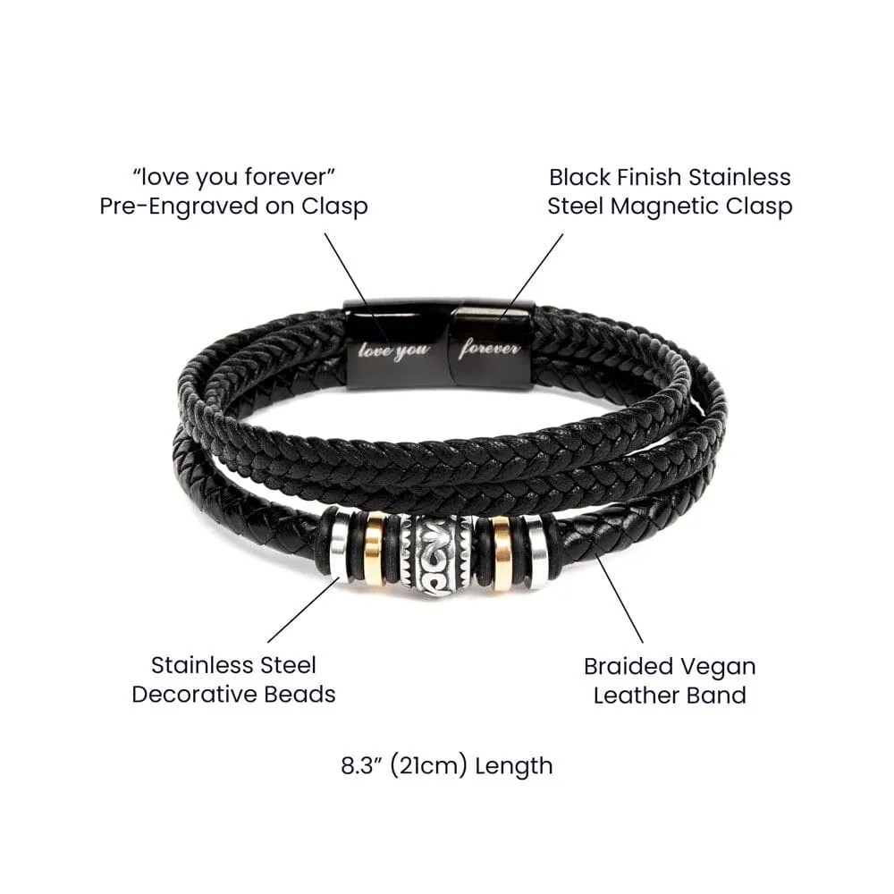 Amor Infinito: Pulsera Grabada 'Te Amo Siempre' - El Regalo Perfecto de una Esposa a su Esposo