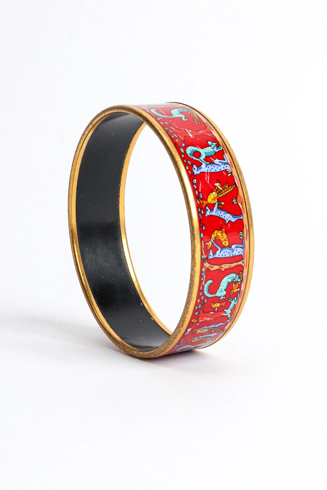 Animal Alphabet Wide Enamel Bracelet