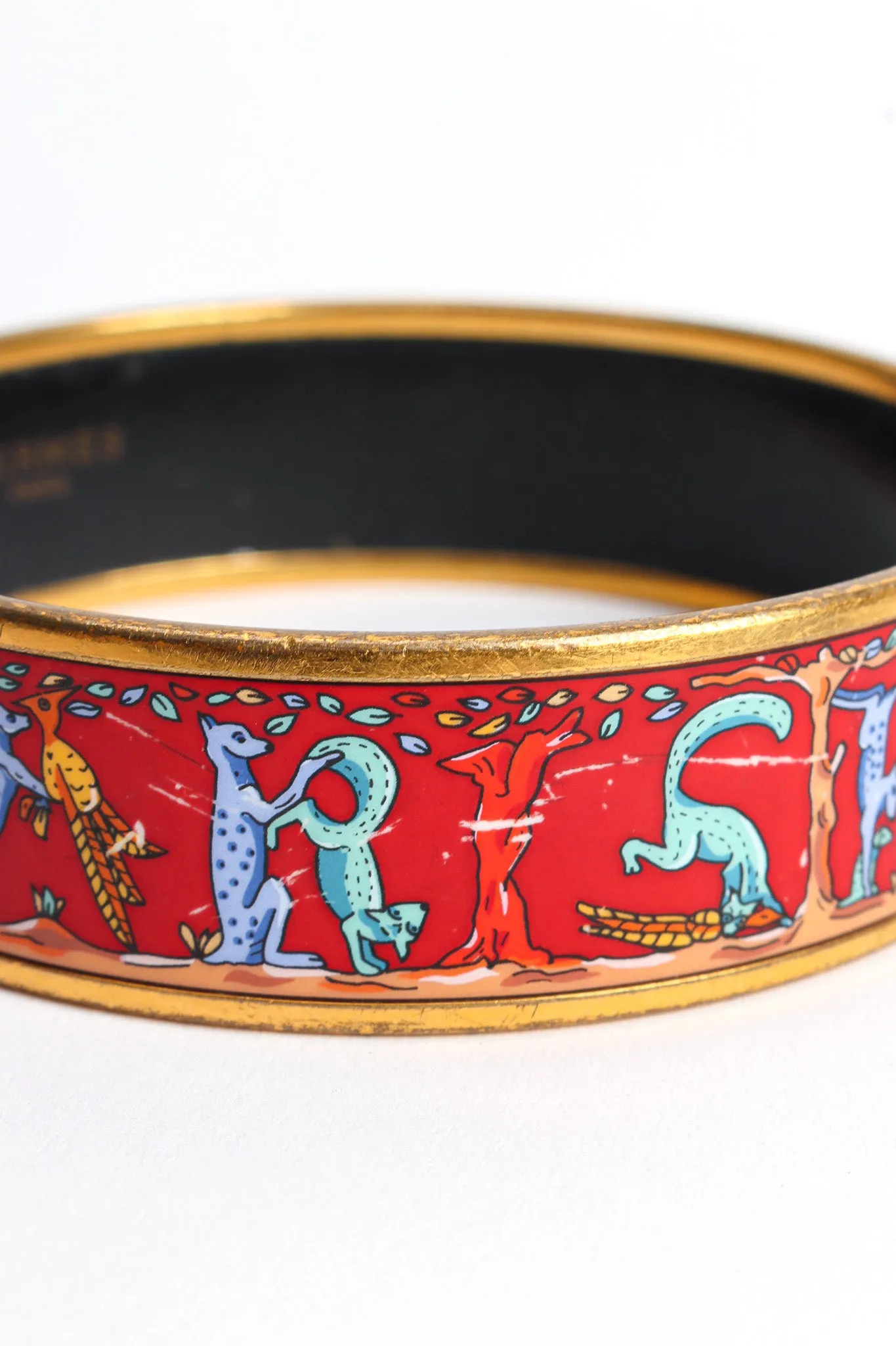 Animal Alphabet Wide Enamel Bracelet