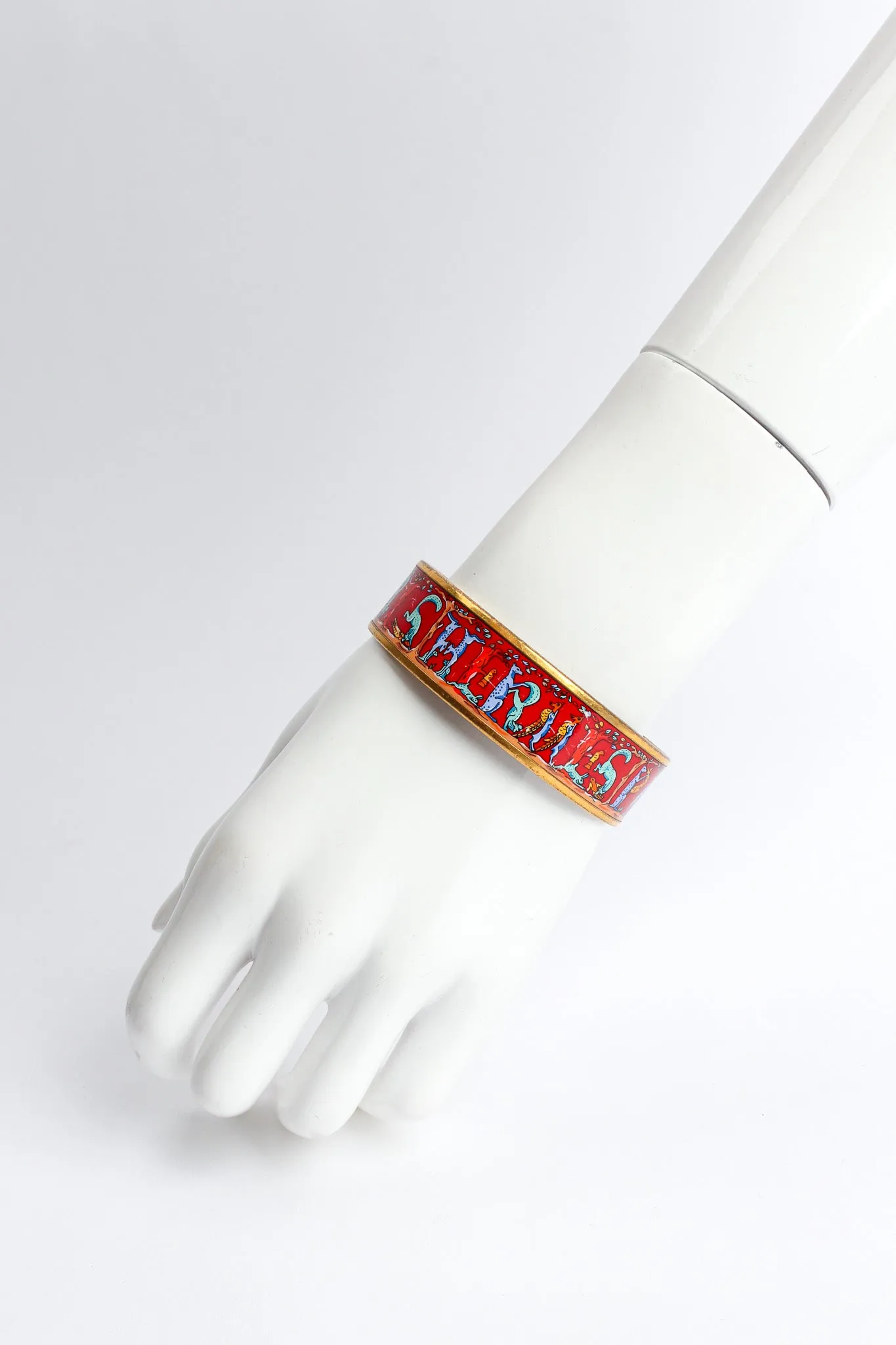 Animal Alphabet Wide Enamel Bracelet