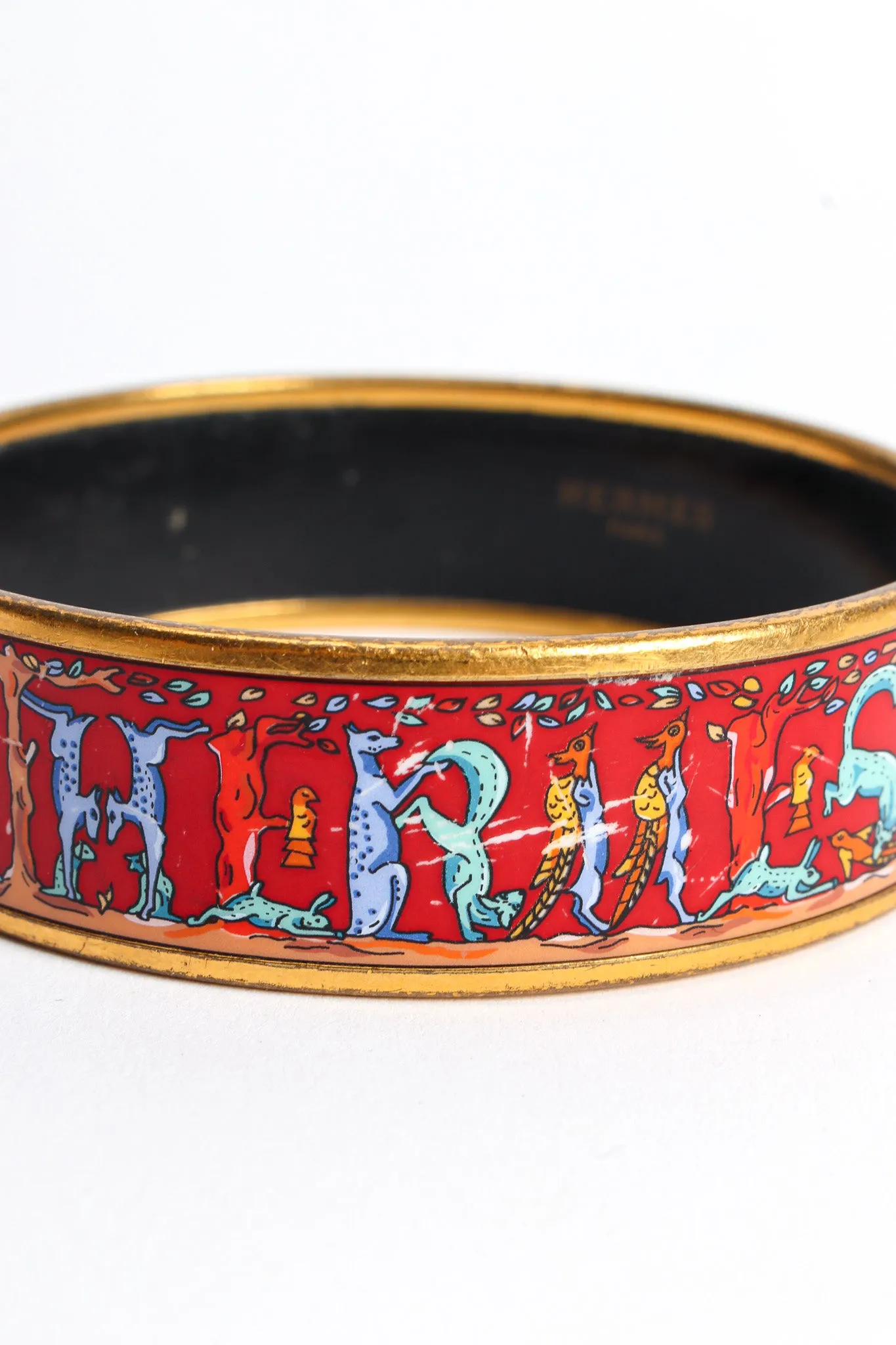 Animal Alphabet Wide Enamel Bracelet