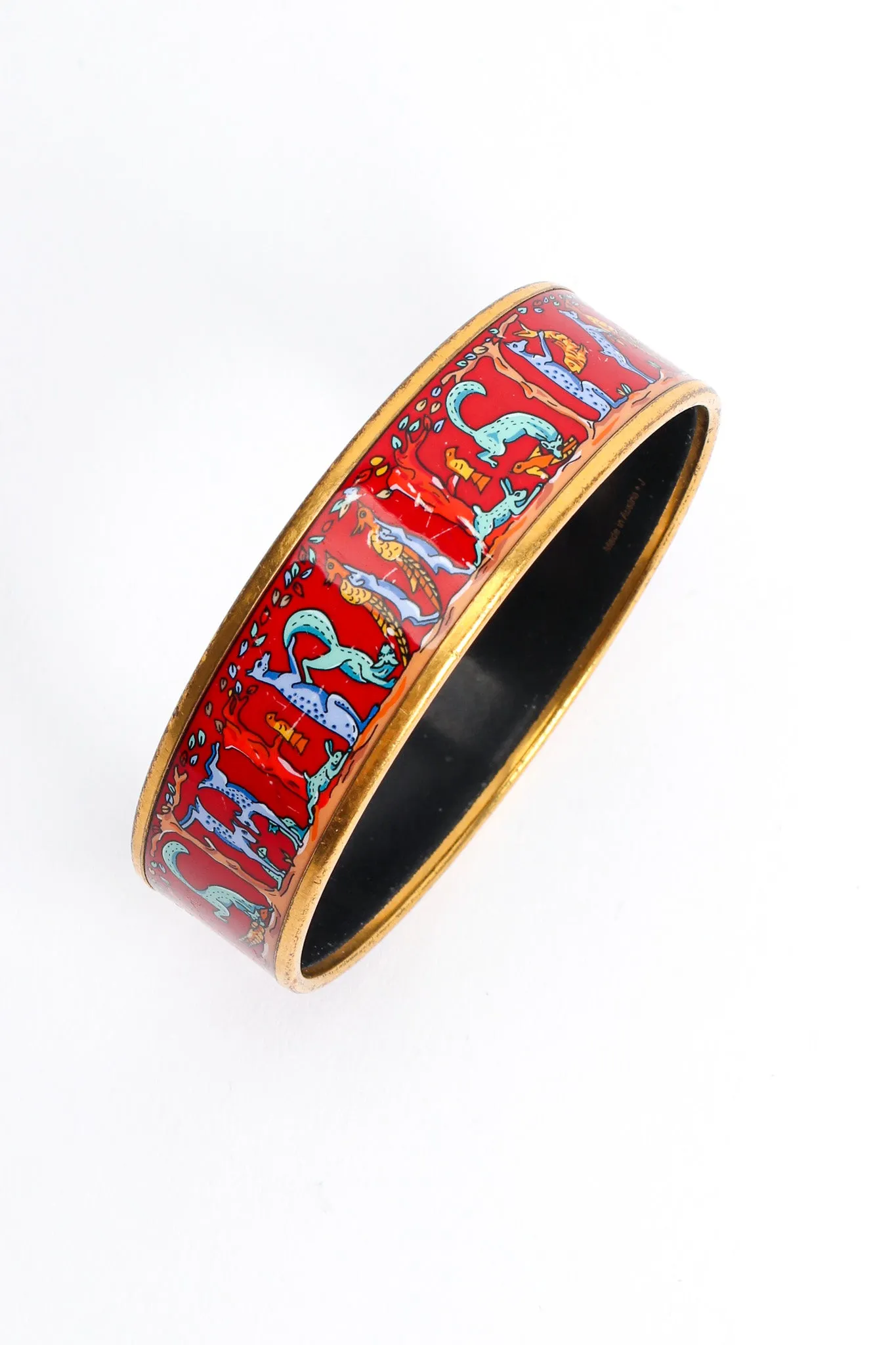 Animal Alphabet Wide Enamel Bracelet