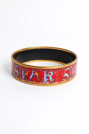 Animal Alphabet Wide Enamel Bracelet