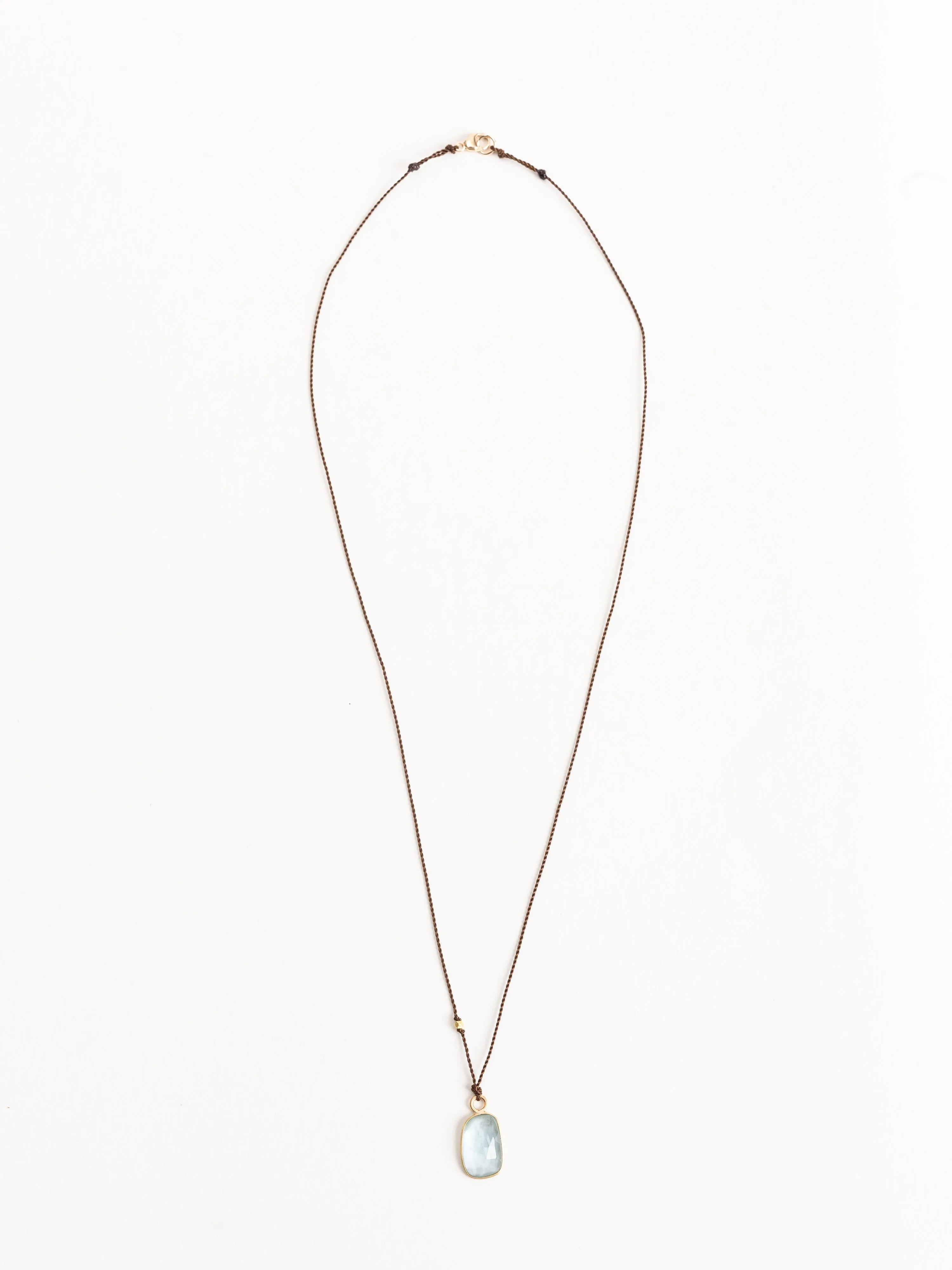 aquamarine necklace - 18k