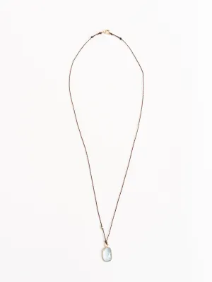 aquamarine necklace - 18k