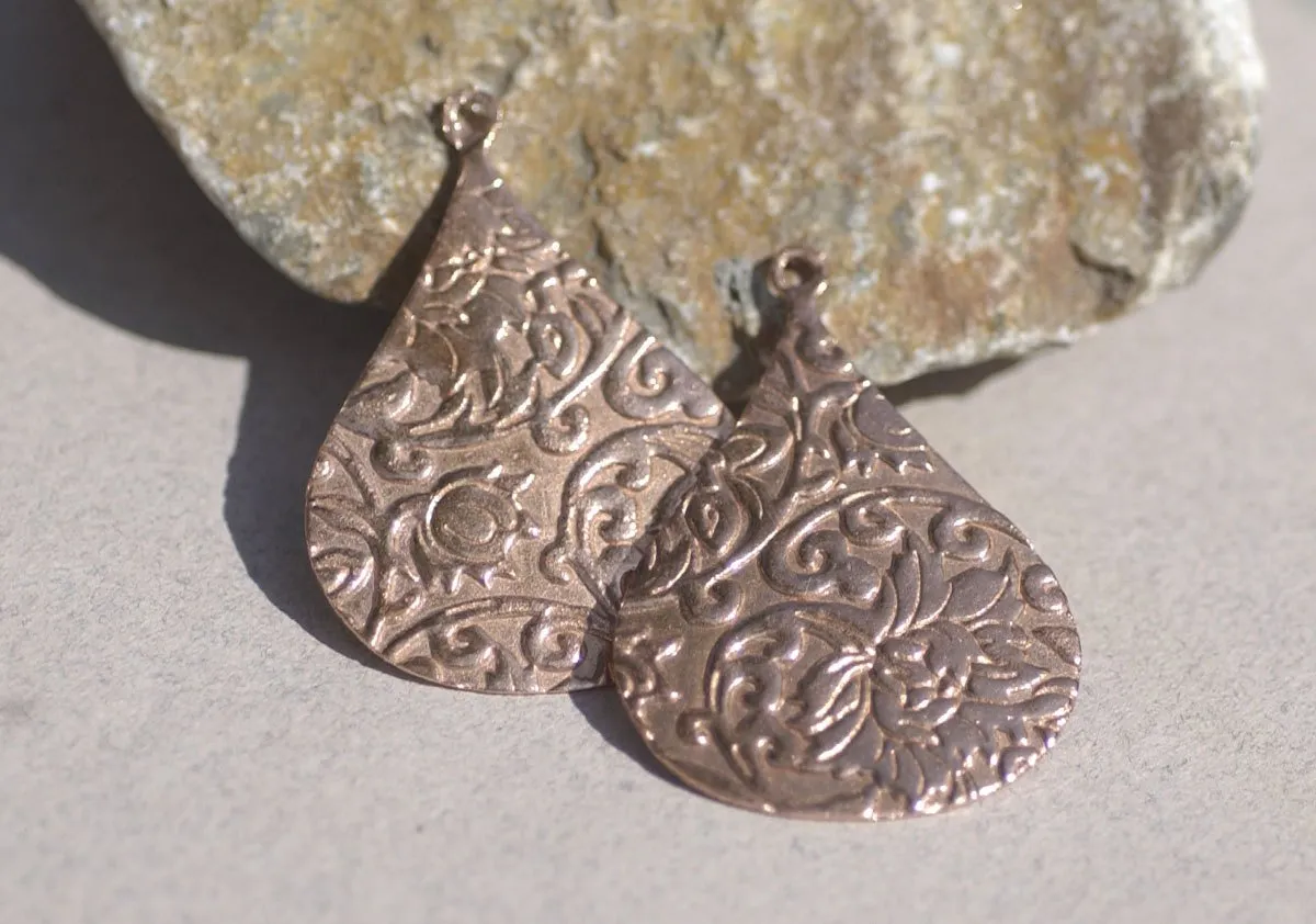 Arabic Lotus Flowers Pattern Blank Earring Shape for Enameling Supplies Metalworking Blanks Variety of Metals