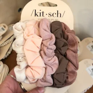 Assorted Textured Scrunchie- Blush