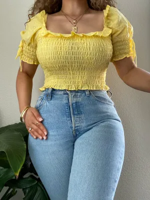 Ava Top - Light Yellow