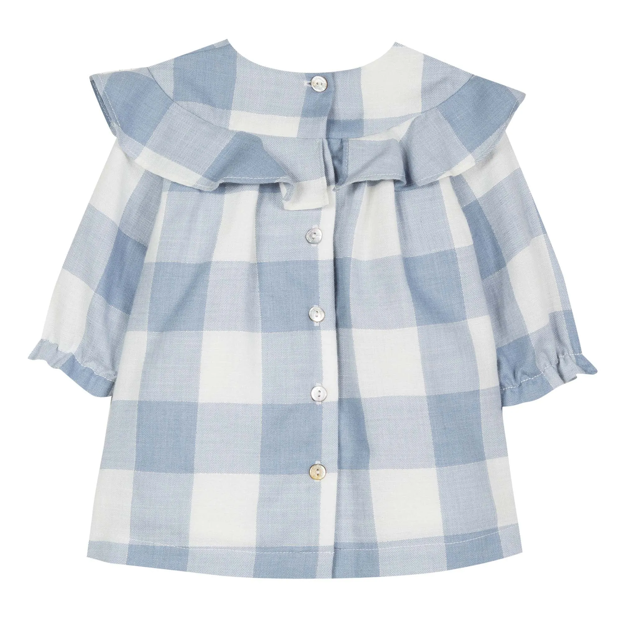 Baby Girls Cornflower Checked Dress