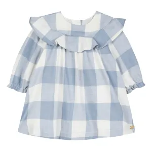 Baby Girls Cornflower Checked Dress