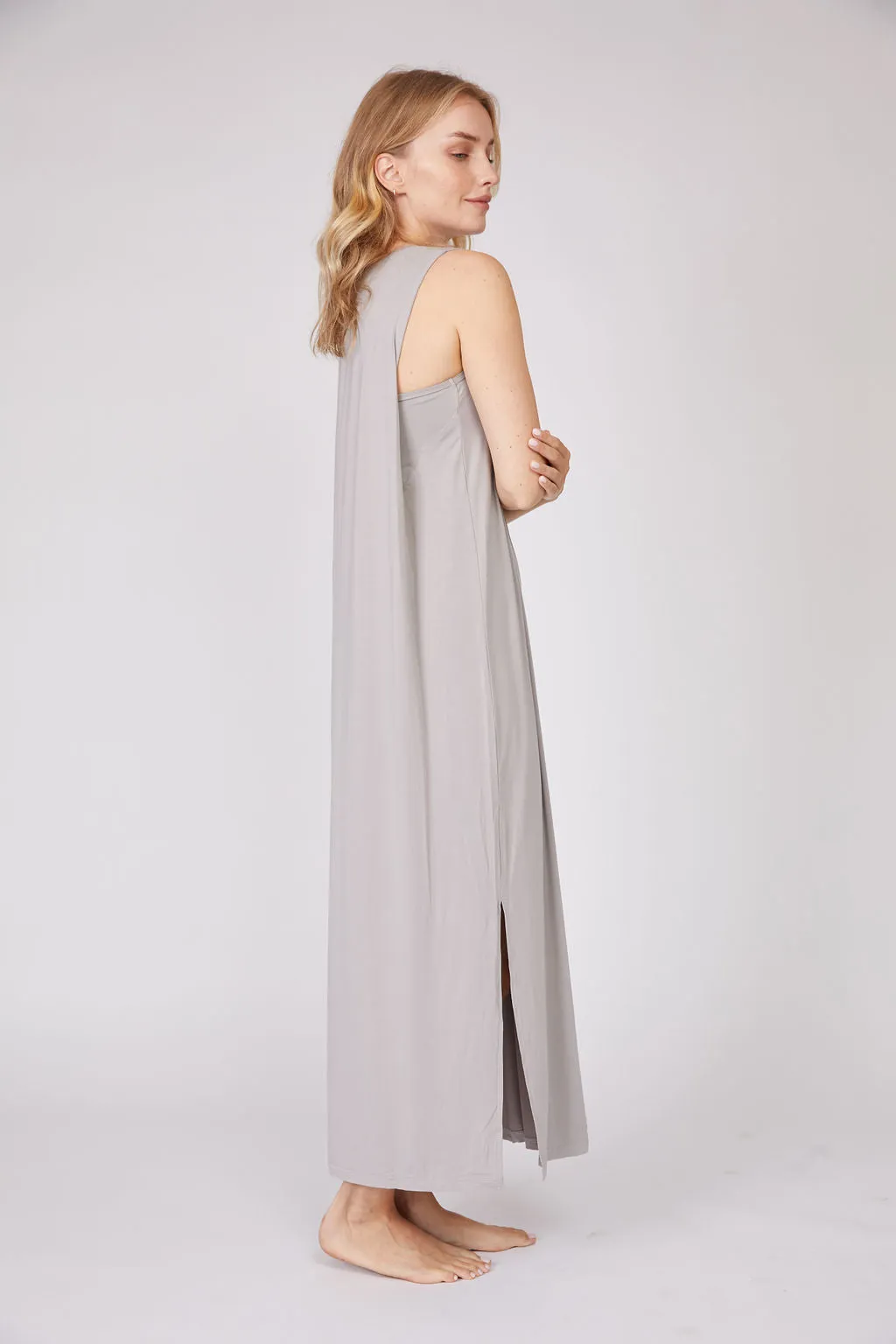 Bamboo Sleeveless Drape Dress