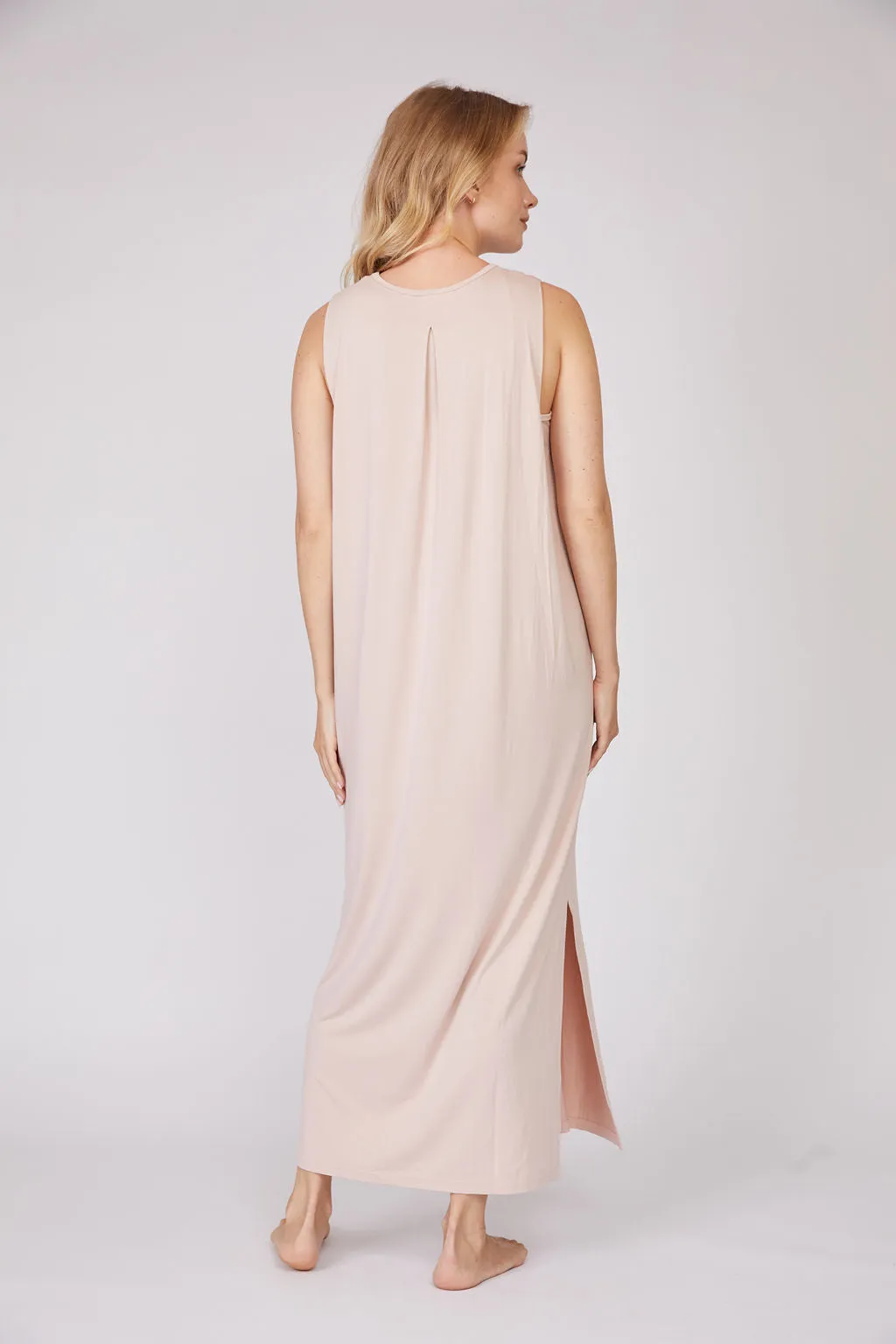 Bamboo Sleeveless Drape Dress