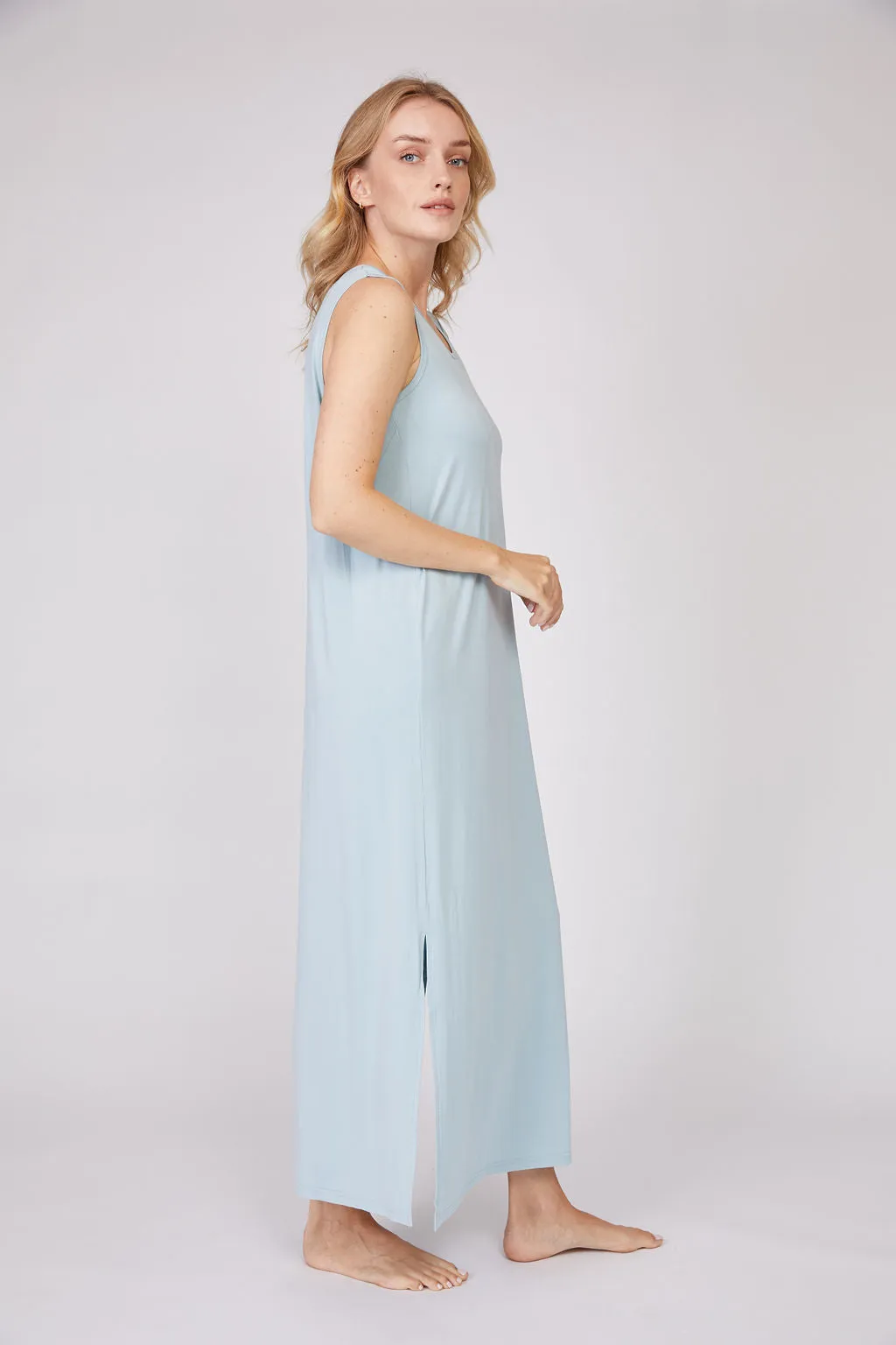 Bamboo Sleeveless Drape Dress
