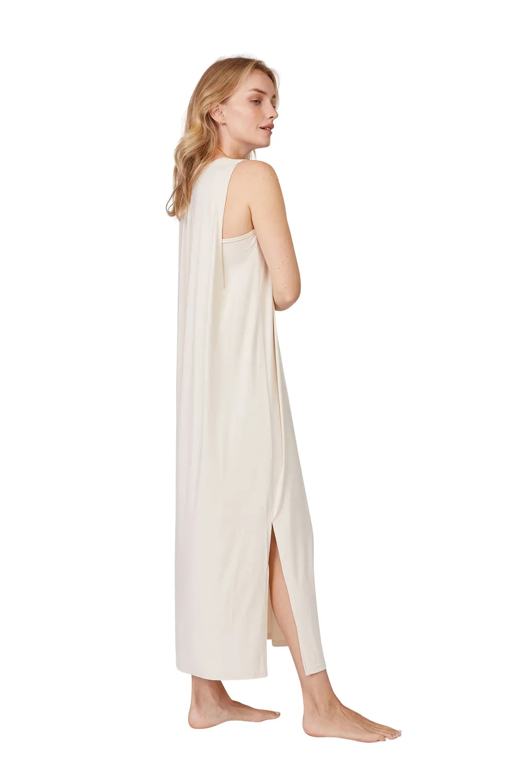 Bamboo Sleeveless Drape Dress