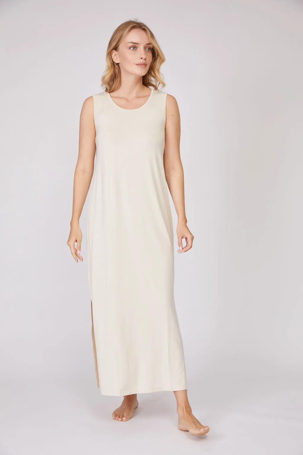 Bamboo Sleeveless Drape Dress