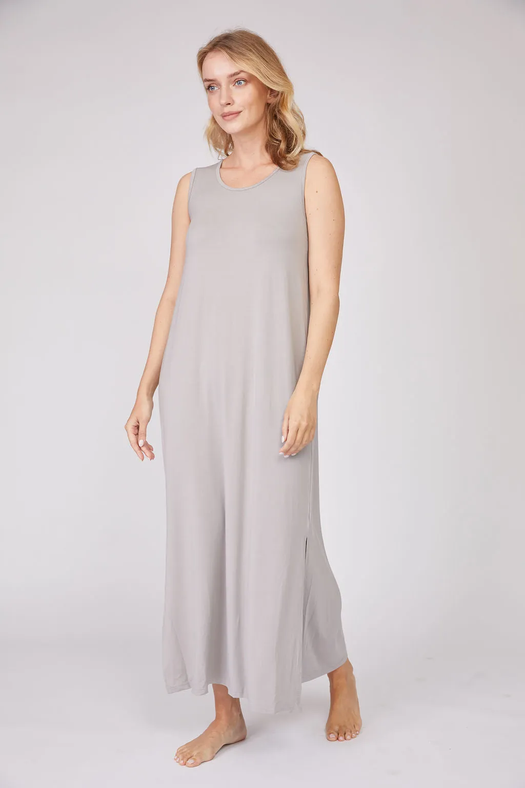 Bamboo Sleeveless Drape Dress