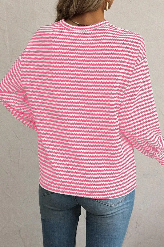 Beauty And Grace Striped Long Sleeve-2 Colors Available