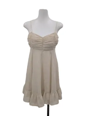 Beige Textured Dress