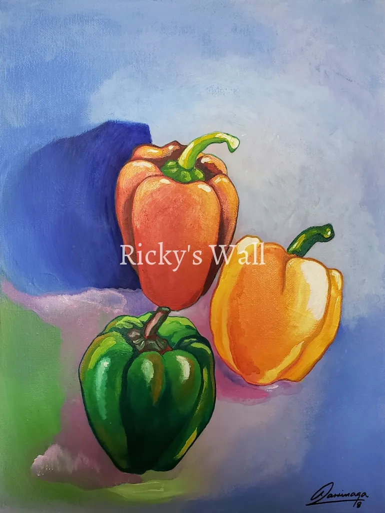 Bell Peppers - PREMIUM - 12 x 16 in. by A. Larrinaga