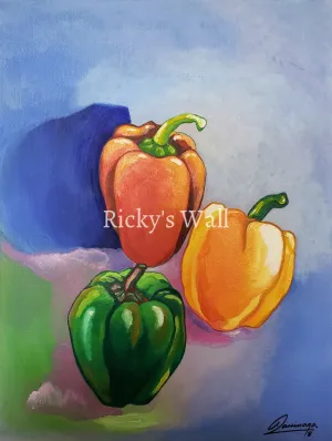 Bell Peppers - PREMIUM - 12 x 16 in. by A. Larrinaga