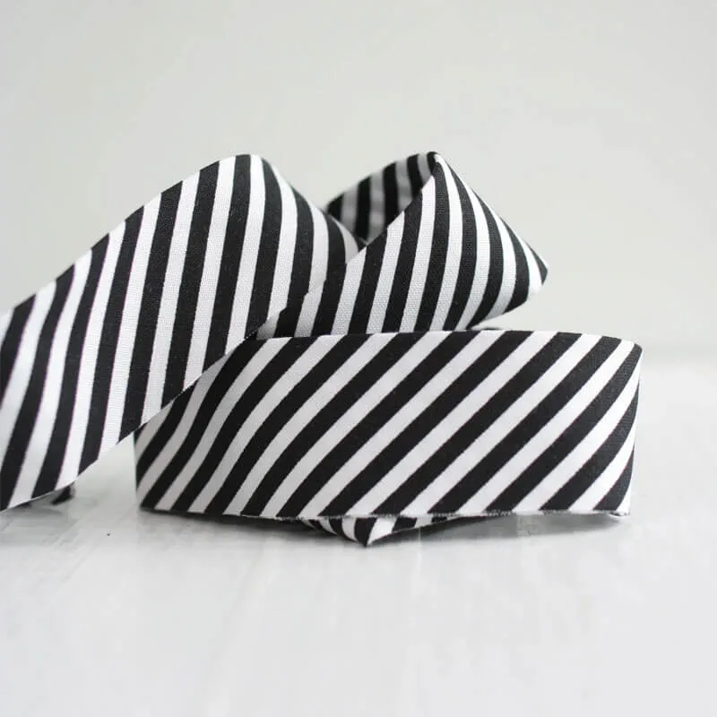 Bessie Pearl Dress Stripe Black Binding