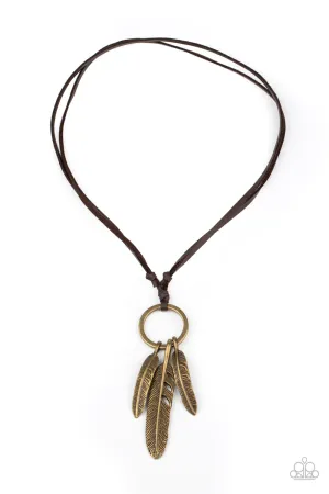 Bird Watcher - Brown Urban Necklace