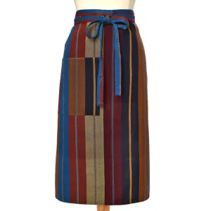 Bistro Apron | Wide Indigo Stripes