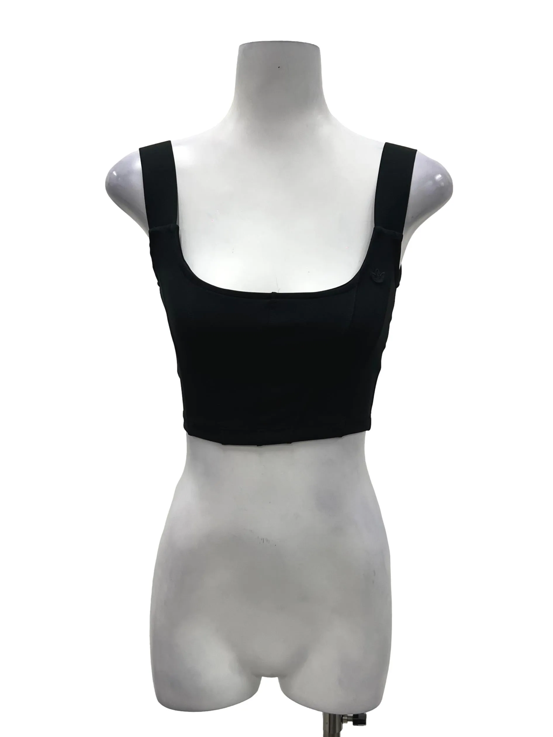 Black Mini Side Logo Croset Top
