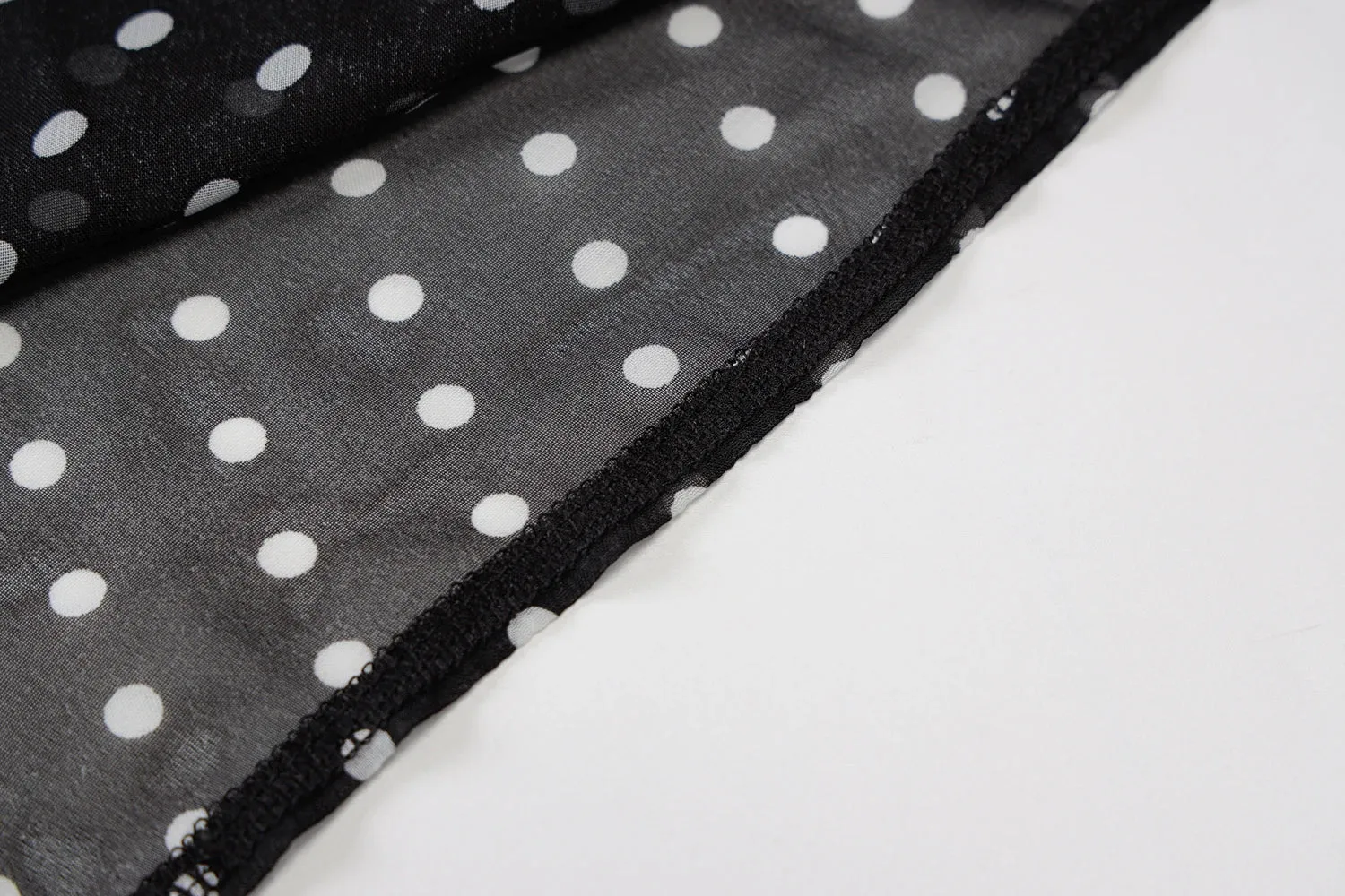 Black Polka Dots See Through Spaghetti Strap Maxi Dress