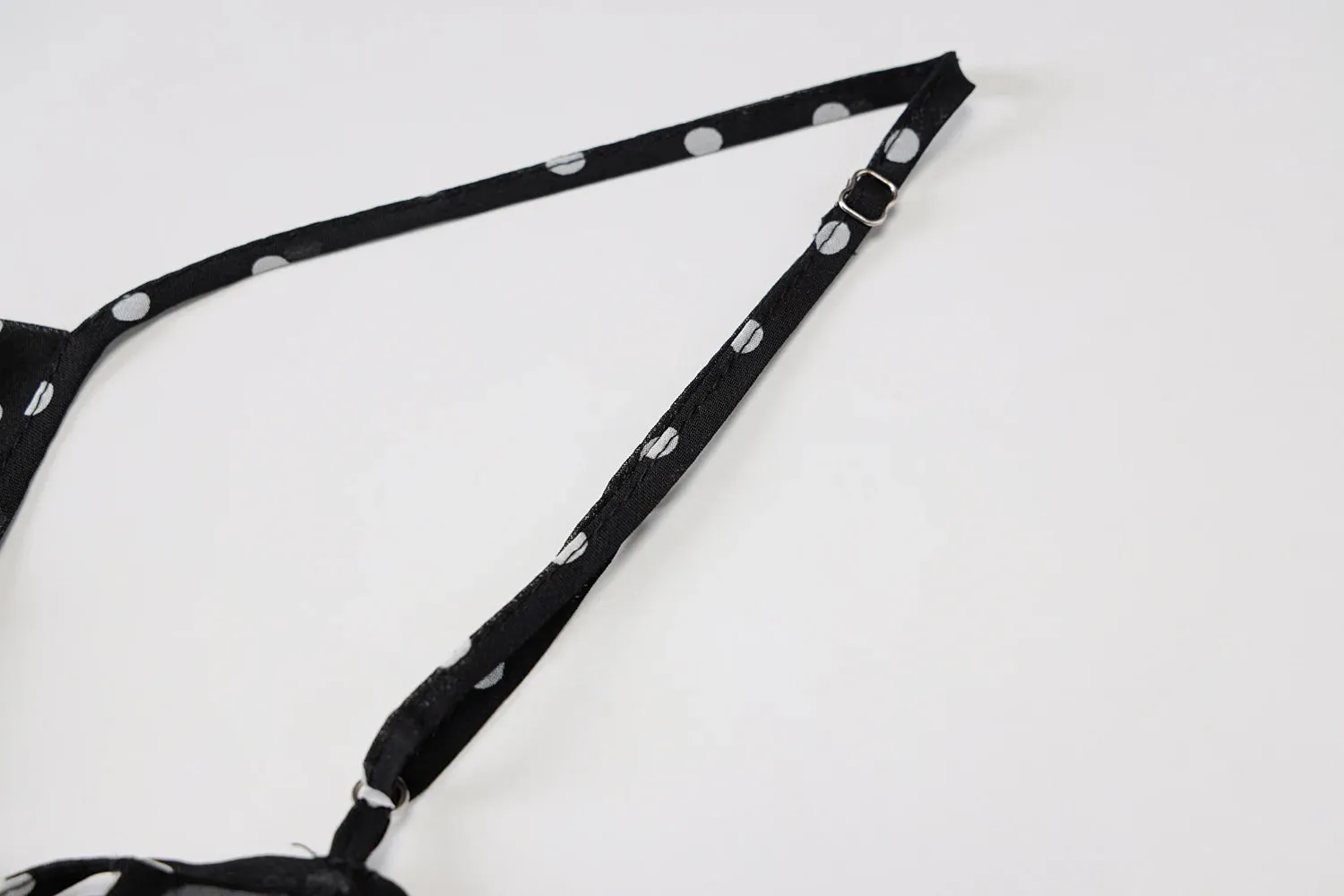 Black Polka Dots See Through Spaghetti Strap Maxi Dress