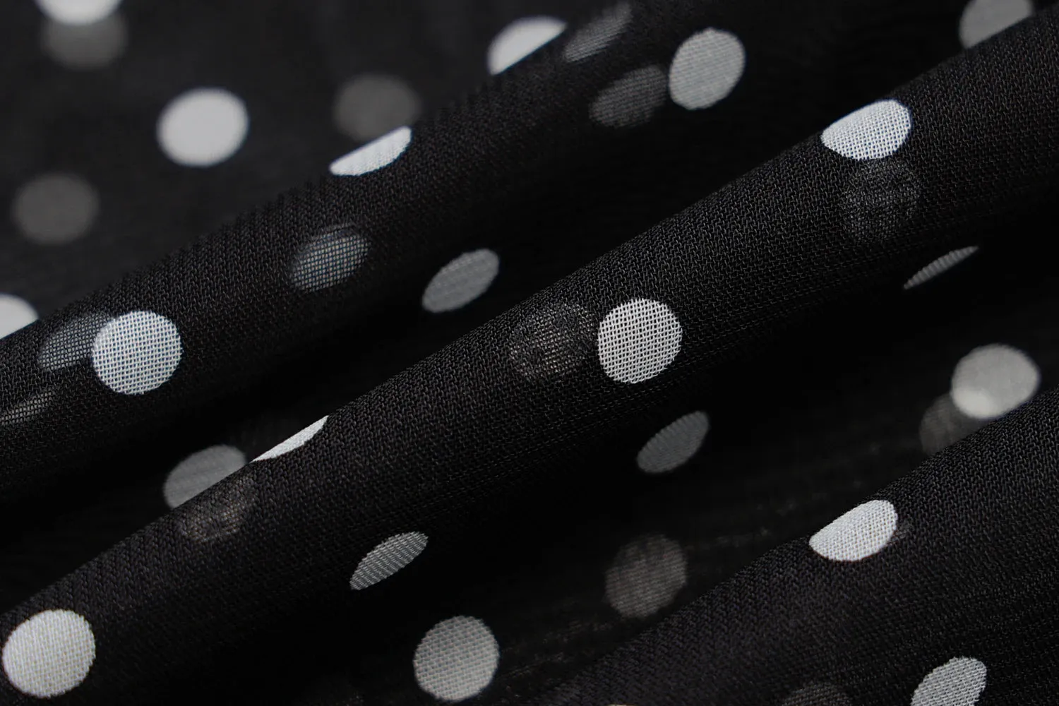 Black Polka Dots See Through Spaghetti Strap Maxi Dress