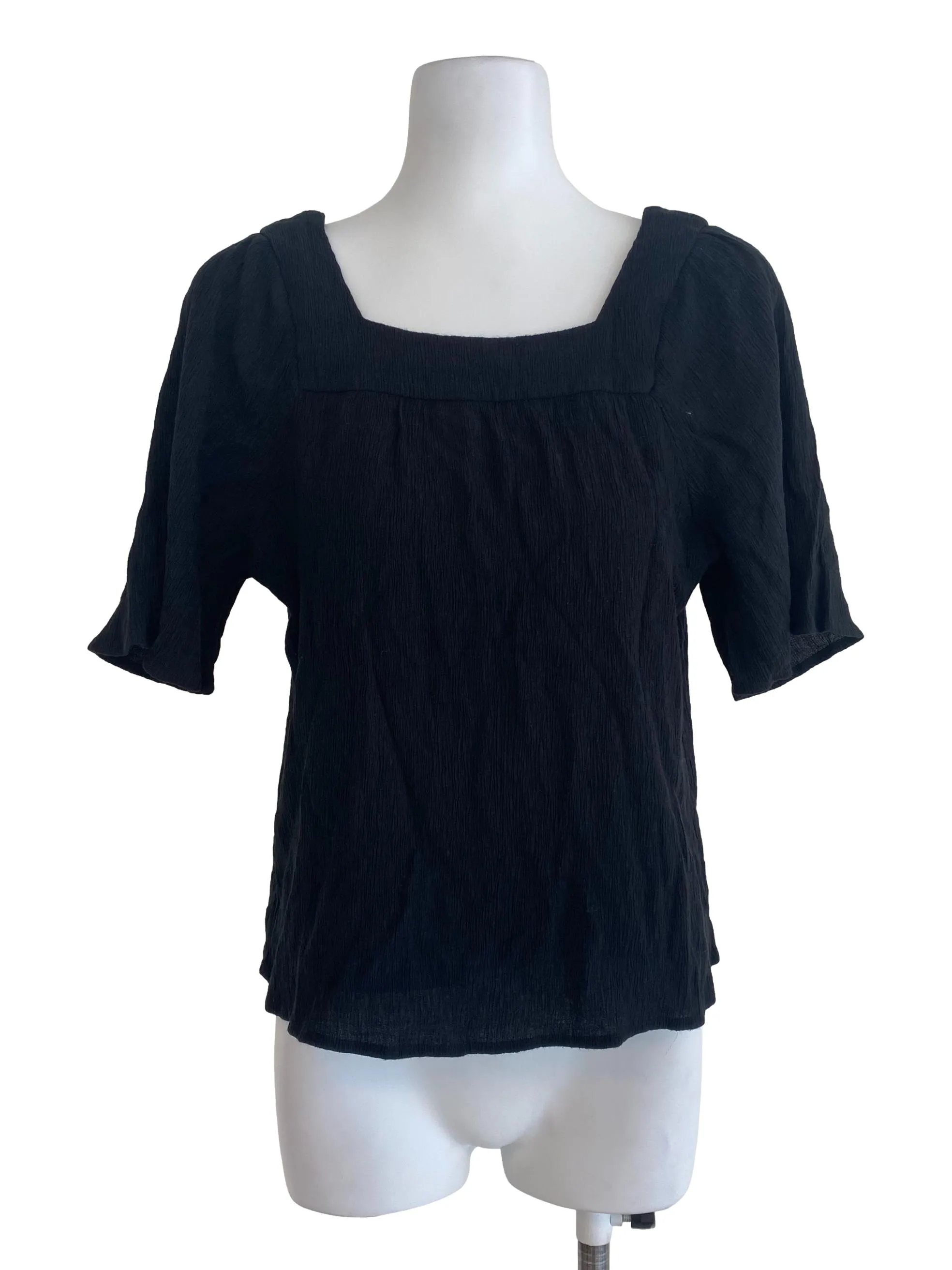 Black Textured Top