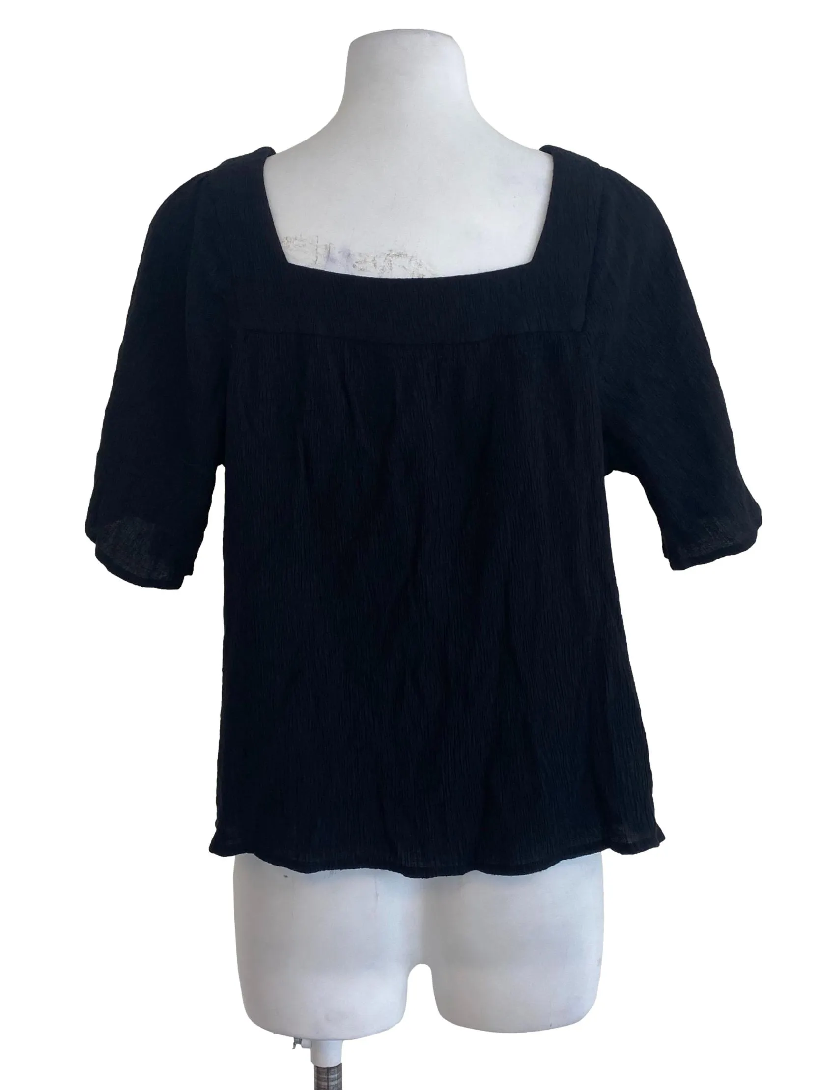 Black Textured Top