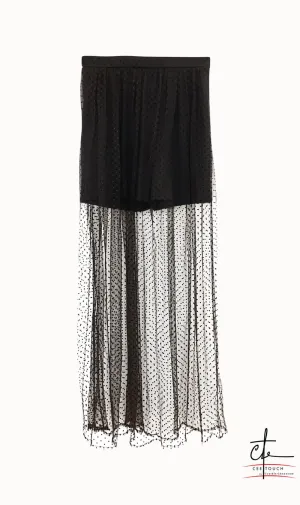 Black Tulle Maxi Skirt