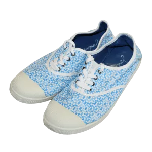 Blue Floral Casual Trainers