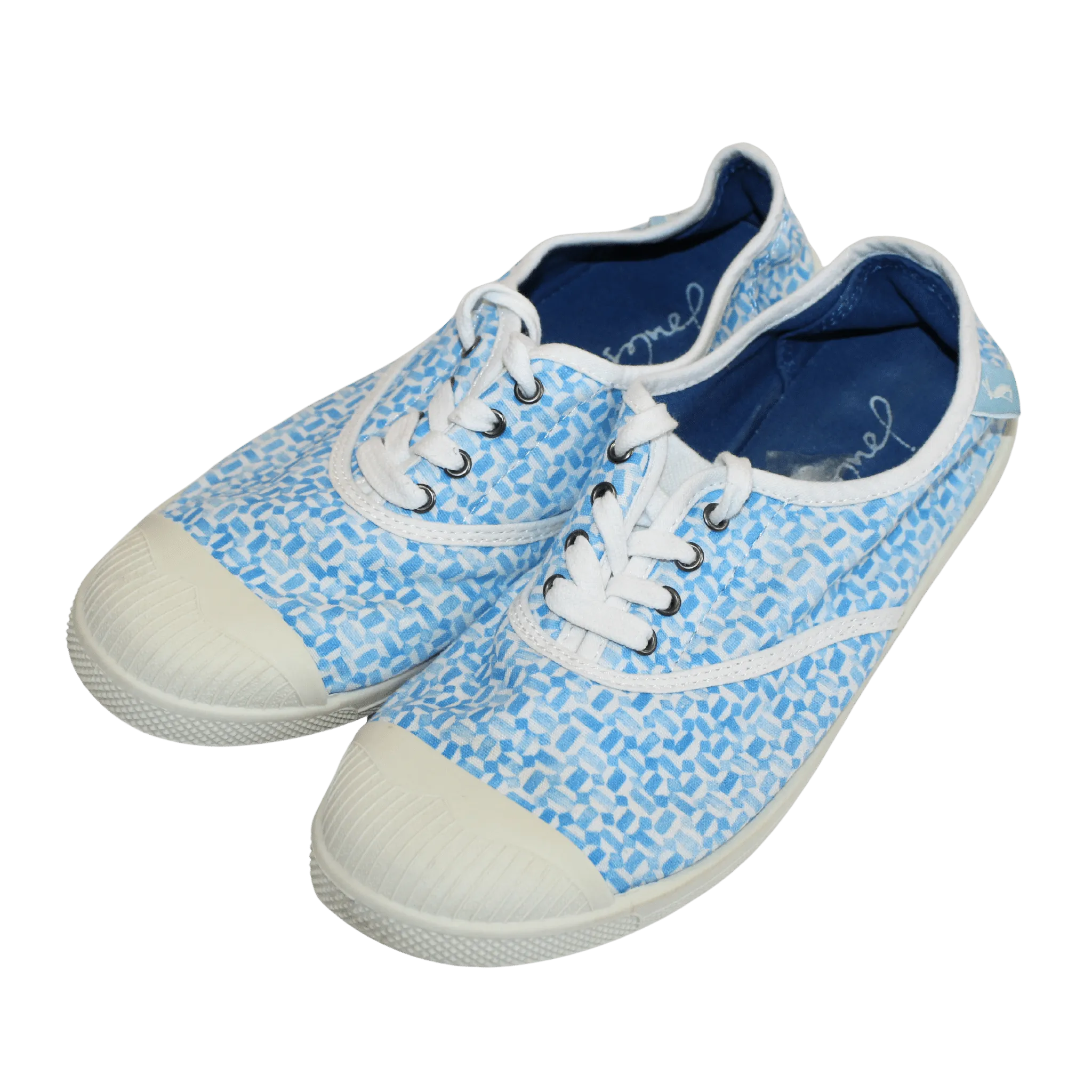 Blue Floral Casual Trainers
