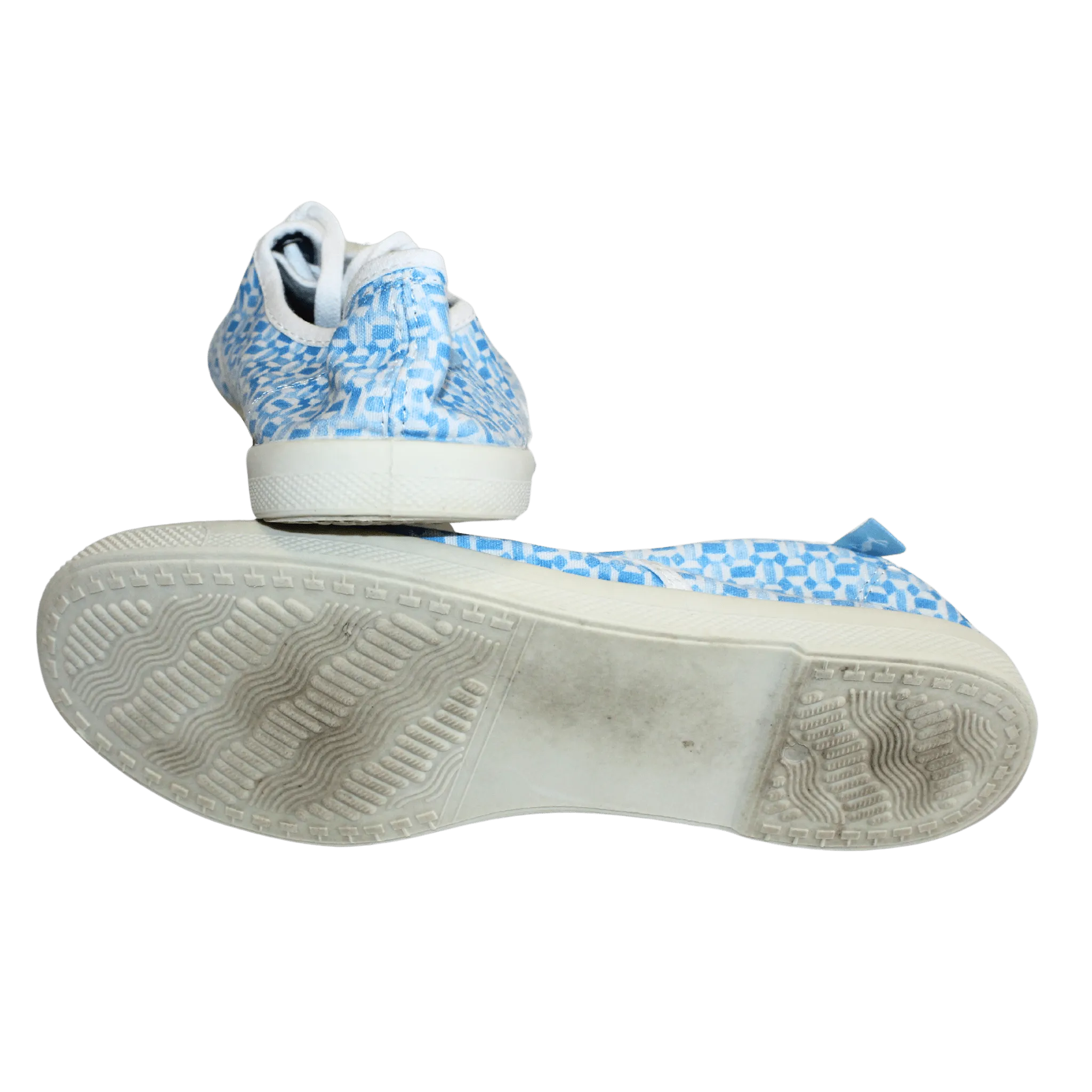 Blue Floral Casual Trainers