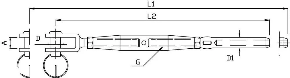 Blue Wave Stainless Steel Rigging Screw Closed