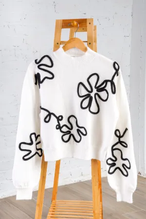 Bold Blooms Sweater