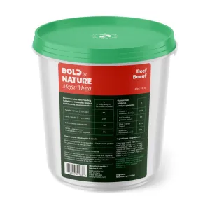 Bold by Nature - Mega TUB Frozen Beef Dog Food (1.81kg/4lb)