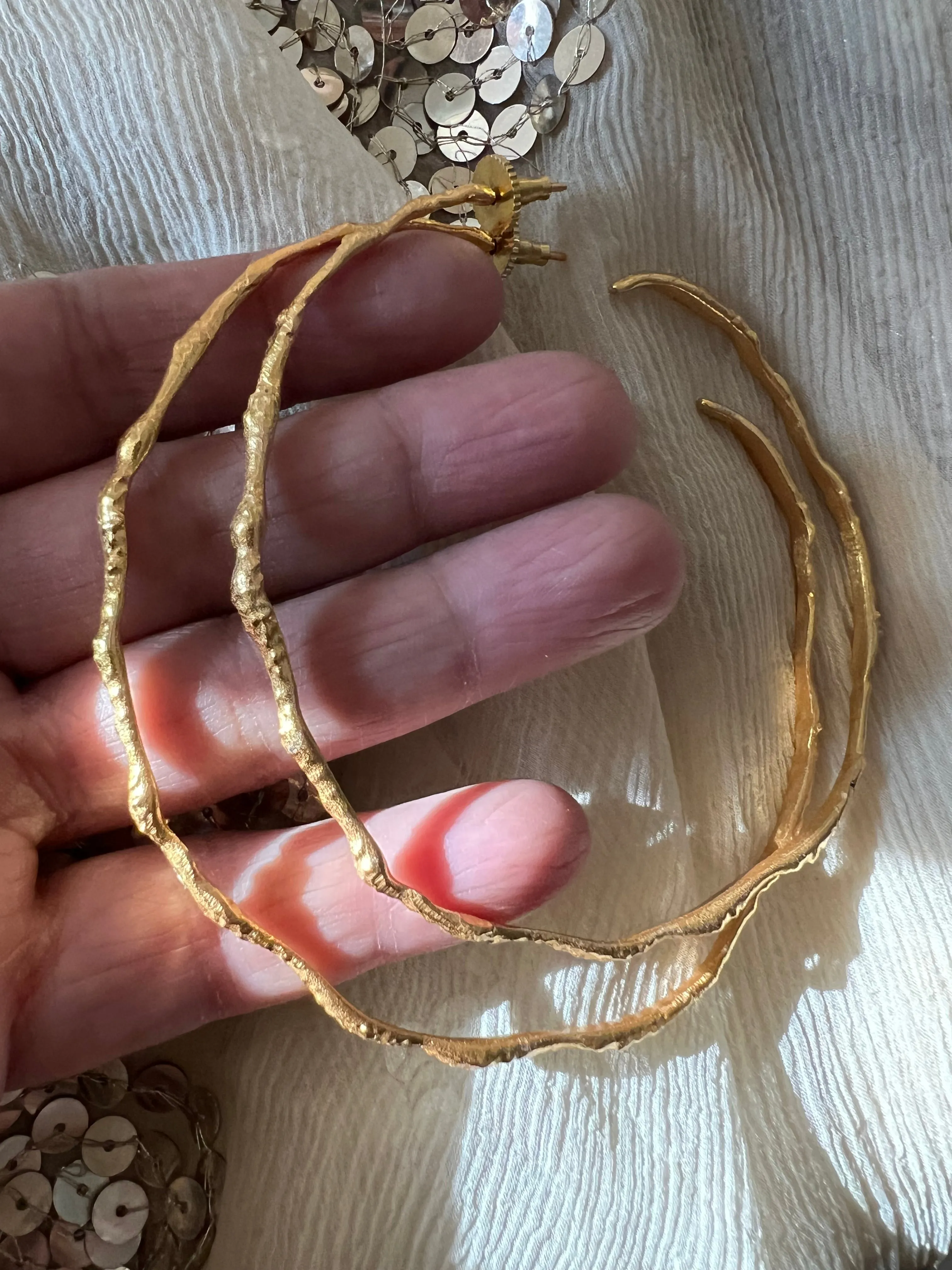 Bold Gold Tone Hoops