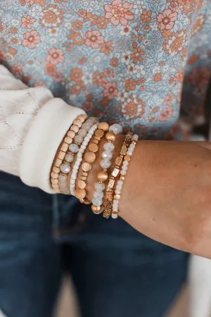 Bold Moves Beaded Bracelet Set- Natural
